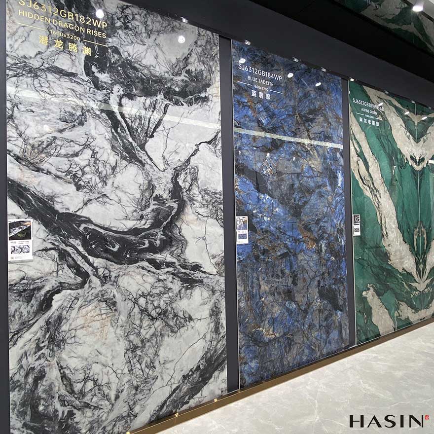 polished sintered stone marble look slabs tile