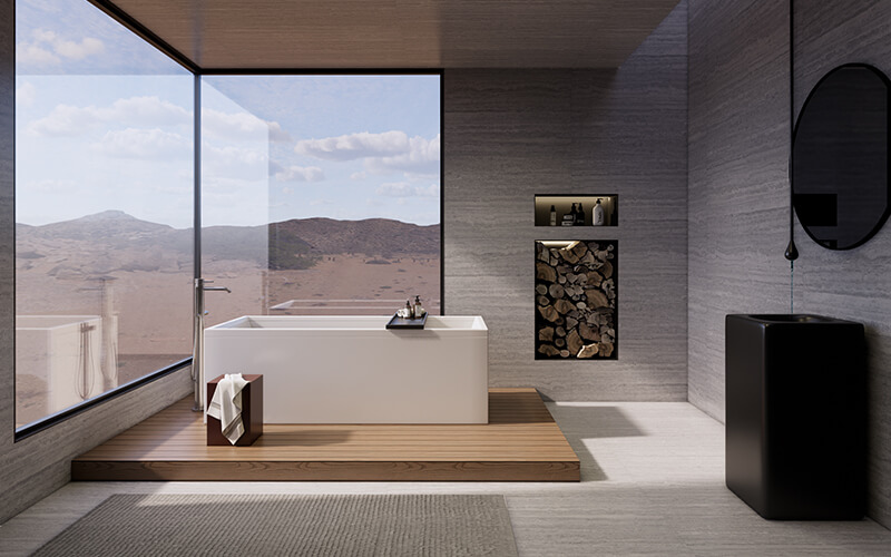 Rustic Tile Flooring for living room