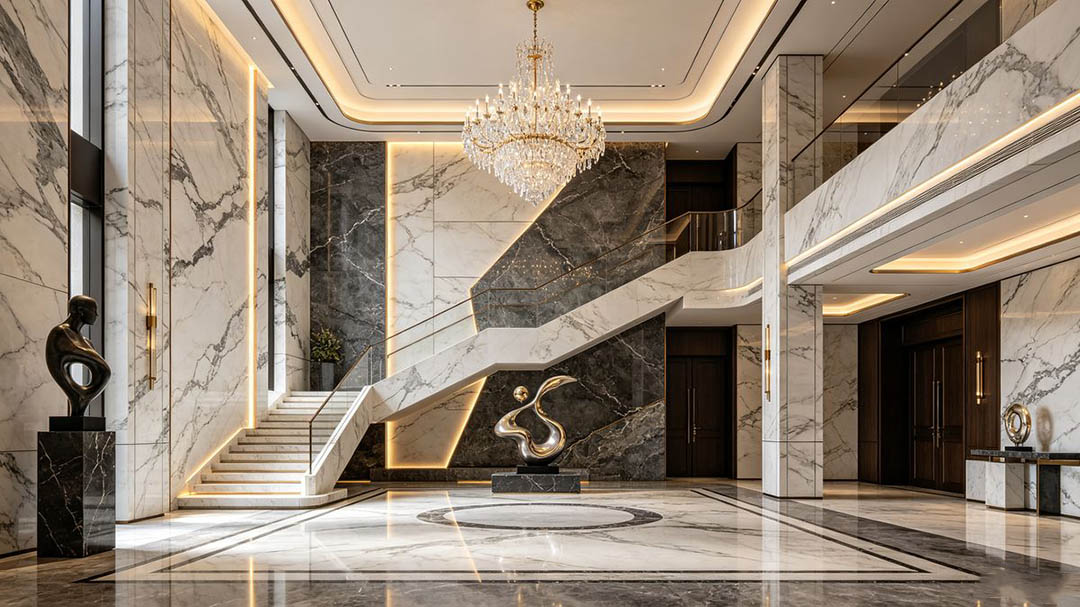 luxury natural stone tiles for high-end villa and hotel project