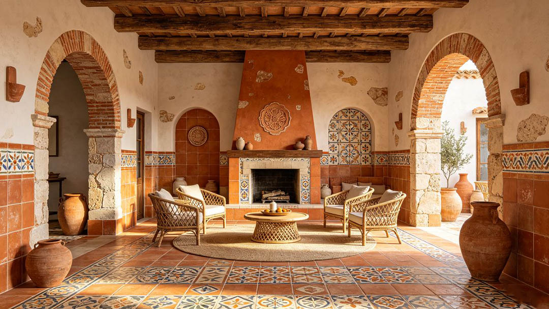 handmade artisanal tiles for boutique hotel and mediterranean villa