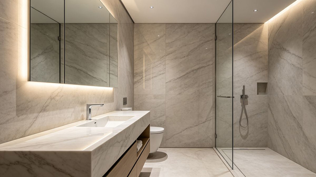 Minimalist high-end bathroom design